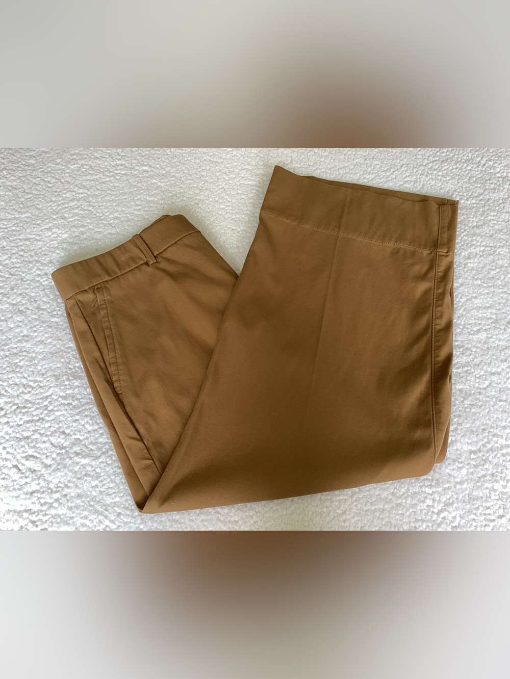 SPANX  Size 1X Camel Wide‎ Leg Crop Pants Business Casual Old Money NWT